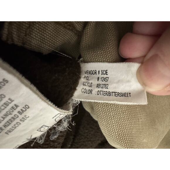 Redhead Tan Canvas Fleece Lined Zip Front Jacket Size‎ Medium - Picture 7 of 11